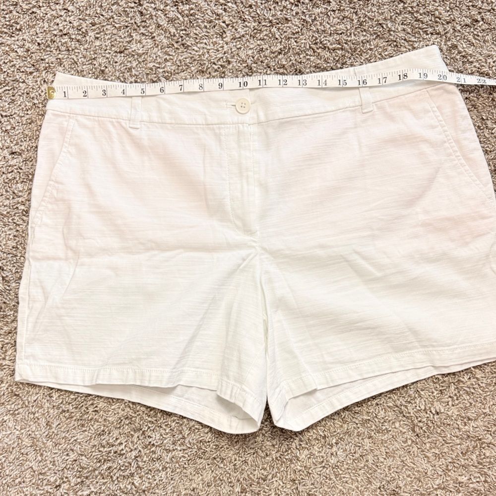 Loft White Cotton Shorts - Picture 4 of 6
